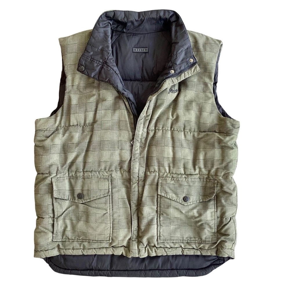 ROOTS Reversible Puffer Vest Large